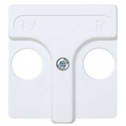 Tapa 45x45mm p/radio-tv blanco