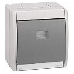 Conmutador gris 10ax 250v ip55