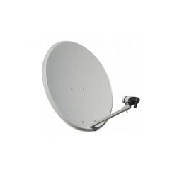 Kit de antena parabolica de 60 cm LNB y soporte Blanco