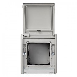 Caja vacia gris ip55 con tapa