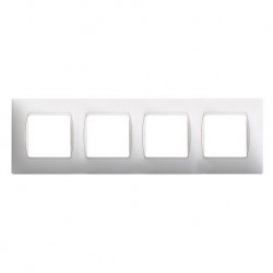 Marco 4 elem s/garras blanco
