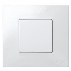 Pulsador neutro ancho blanco
