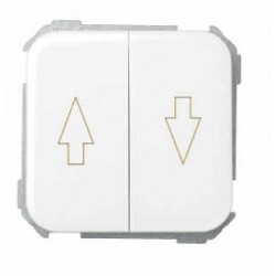 Pulsador doble 10a 2.5a blanco