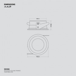 Empotrable NEGRO ø70x30mm...