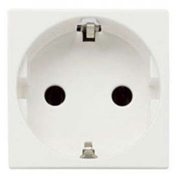 Base enchufe schuko blanco