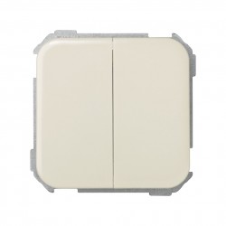 Conmutador doble 10a marfil